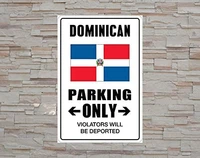 warning tin metal sign dominican parking only wall plaque caution notice road street decor 30x40cm