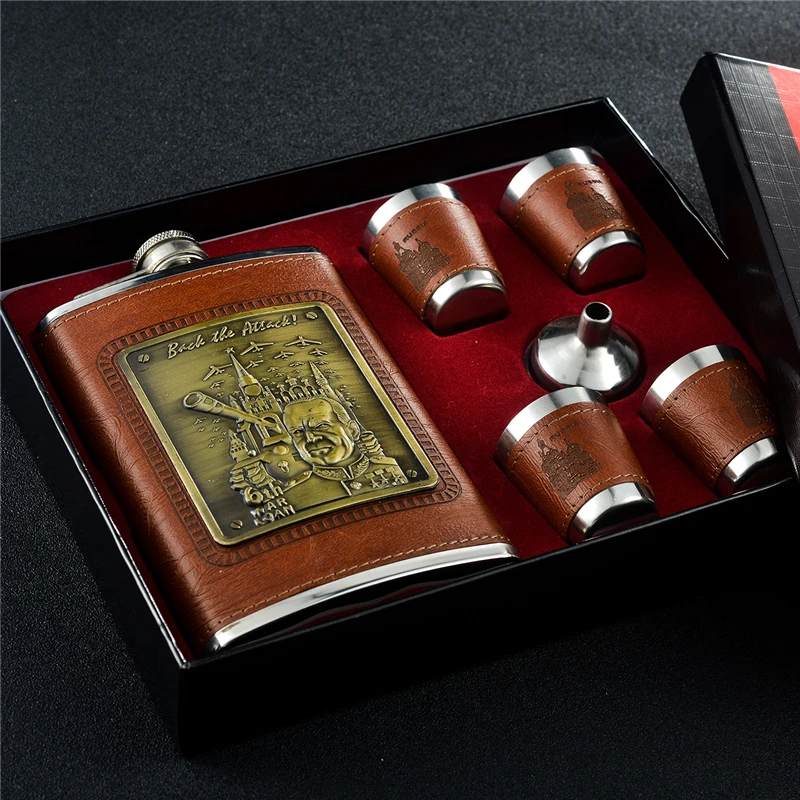 Фляга в стиле милитари из нержавеющей стали| |