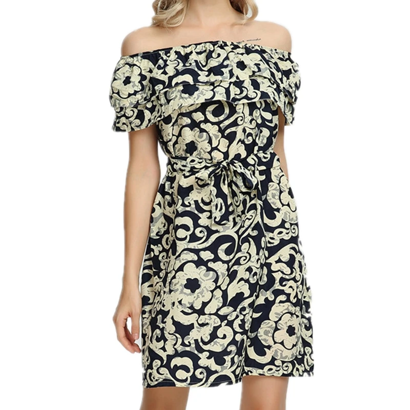 2019 летнее сексуальное шифоновое женское платье повседневные полосатые с принтом