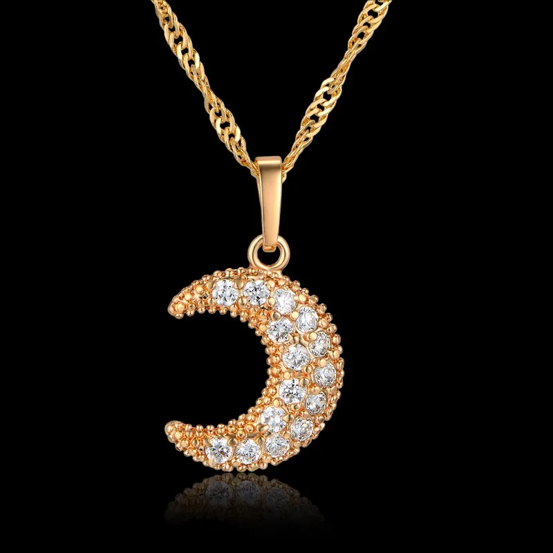 Женское Ожерелье с кулоном Луна мини цепочка модное колье чокер подарок высокого