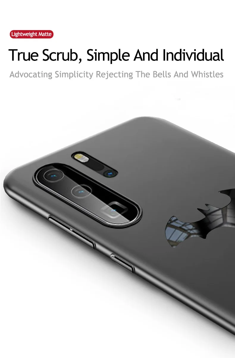 Ультратонкий металлический матовый PC чехол для телефона с Бэтменом для huawei P30 P20 Honor V20 V10 10 9 Lite Pro Nova чехол с магнитной защитой