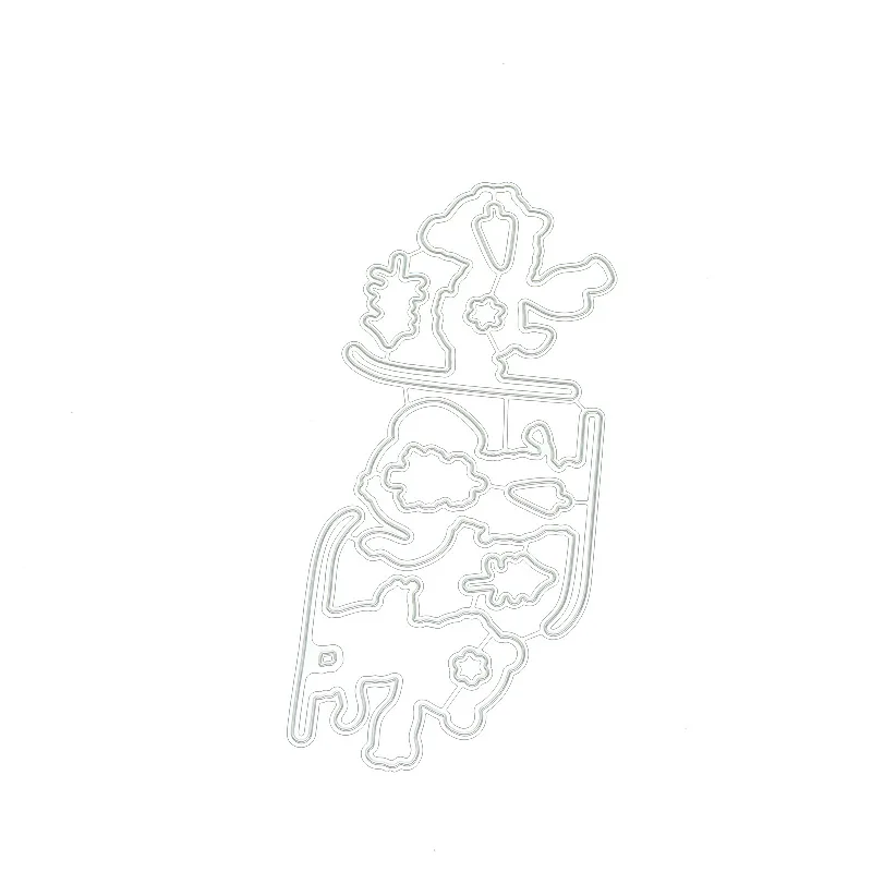 

New 2021 Stamps and Die Cuts Winter Skiing Stamping Dies Scrapbooking Easter DIY Scrapbook Gifts