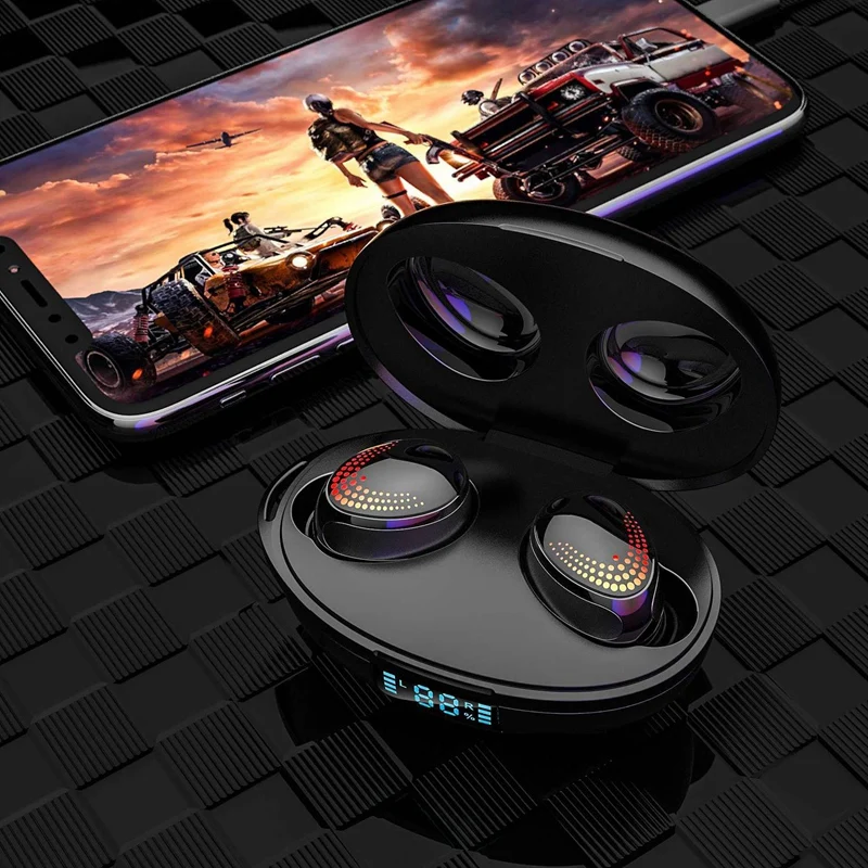 K1 TWS Bluetooth гарнитура Smart Press Control с цифровым дисплеем HD стерео Спортивная