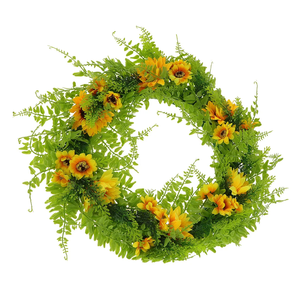 

Decorative Garland Door Wreath Adornment Artificial Sunflower Flowers Wreath