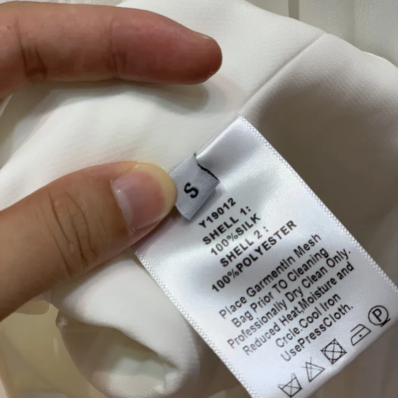 

High Quality 2021 Spring Fashion Designers Long Sleeve V Neck Solid White Shirt Blouses Women Elegant Office Shirts