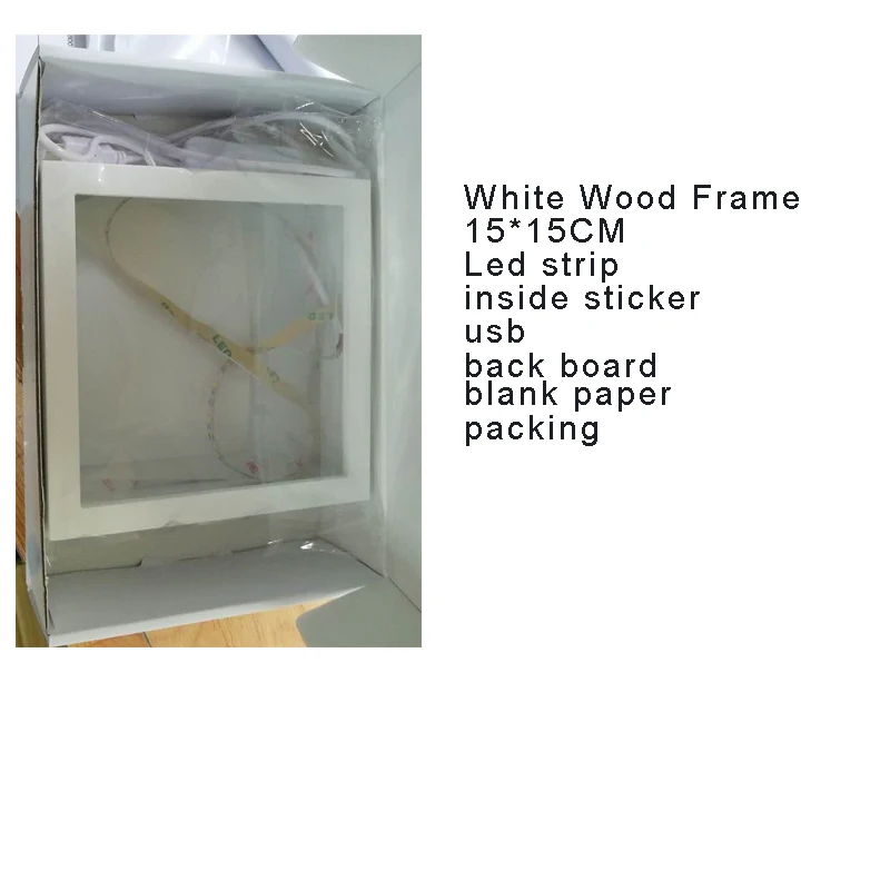 Набор квадратных деревянных рамок сделай сам пустая бумага с полными