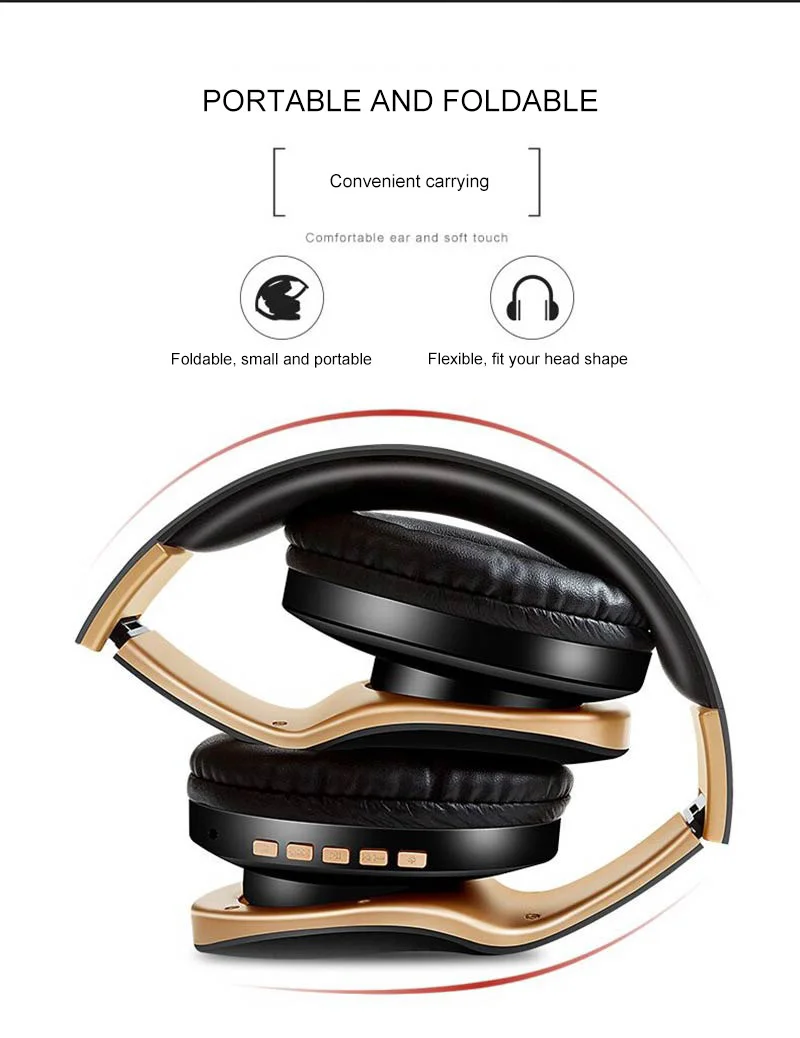 구매 무선 헤드셋 Bluetooth Headpone 5.0 Foldablel Deep Bass 스테레오 공간 인쇄 게임용 헤드폰 (모바일 Pc 용)