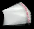 Прозрачные самоклеящиеся пакеты DoreenBeads, пластиковые пакеты, 14 х8 см, 200 шт.