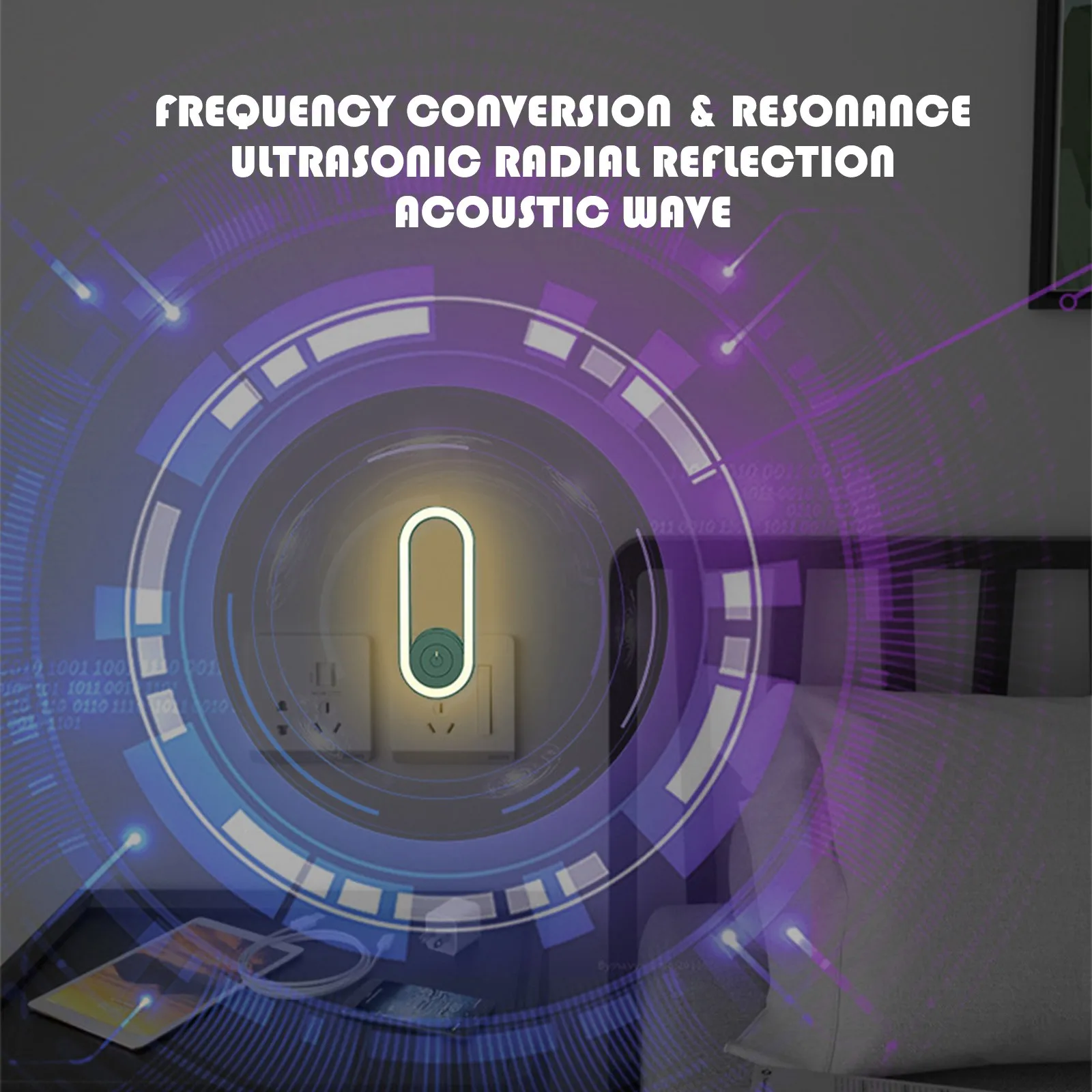 Ультразвуковой репеллент от комаров светильник для сна спальни модный