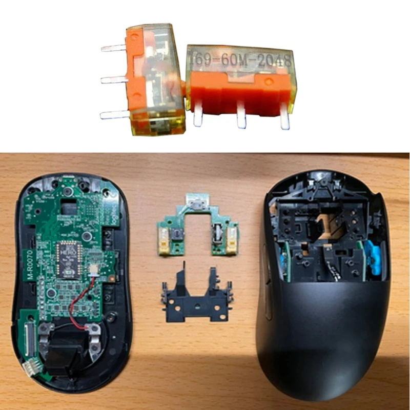 

2Pcs/pack TTC Dustproof Gold Mouse Micro Switch Micro Button Gold Contactor 60 Million Click lifetime Repair Parts