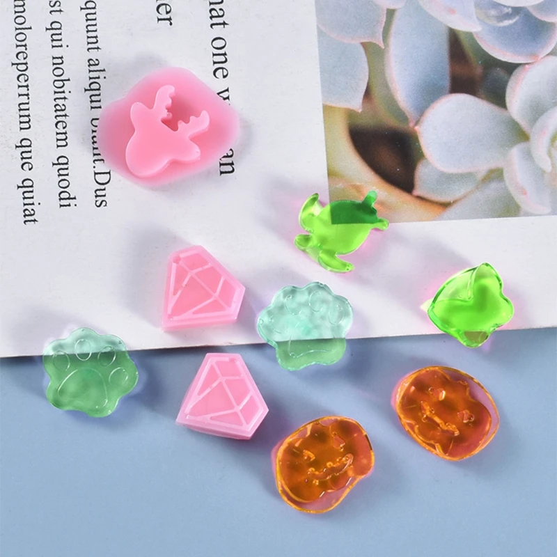

Crystal Epoxy Resin Mold Ear Studs Silicone Mould DIY Craft Jewelry Earring Tool