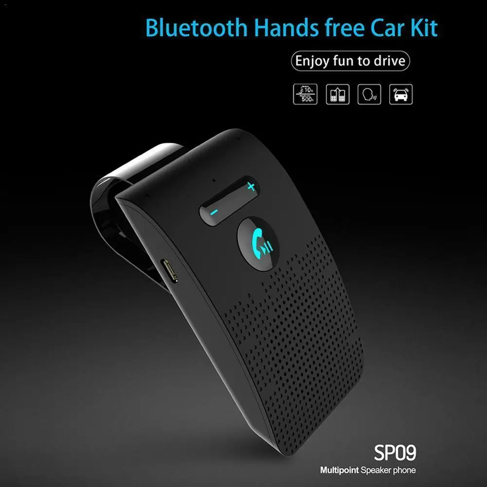 Bluetooth Handsfree Car Kit 4.2 Sun Visor clip Wireless Audio Receiver Speakerphone Loud Speaker Music Player Dual Microphone | Автомобили