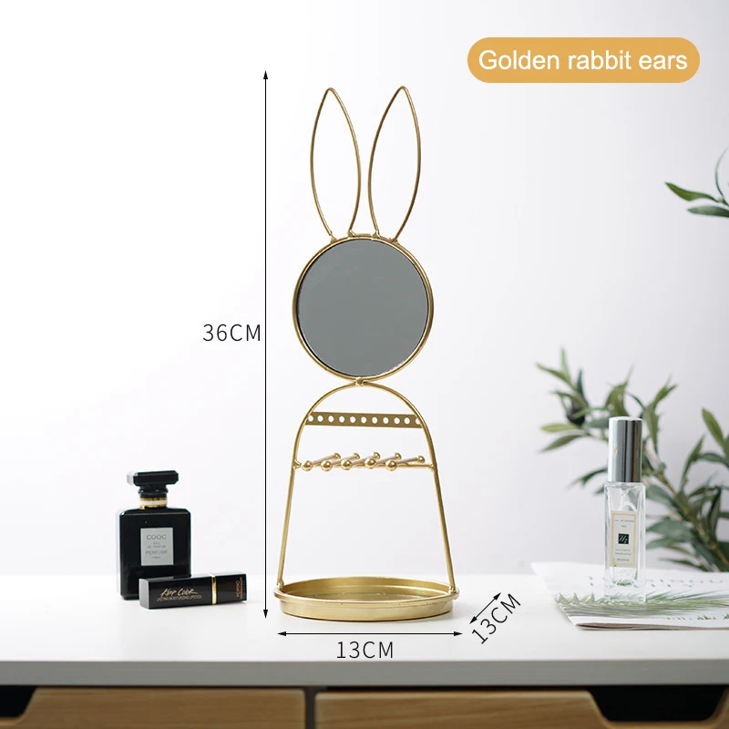 Креативное зеркало для макияжа в скандинавском стиле форме глаза/кролика с