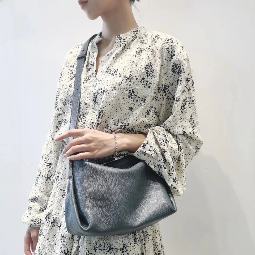 Сумка на плечо San Maries женская из мягкой натуральной кожи Модный элегантный