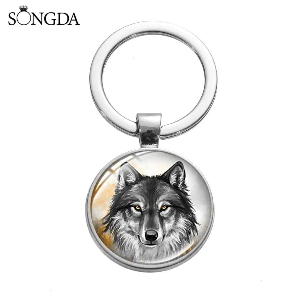 В стиле норвежских викингов брелок с волком крутые агрессивной волк вой волка