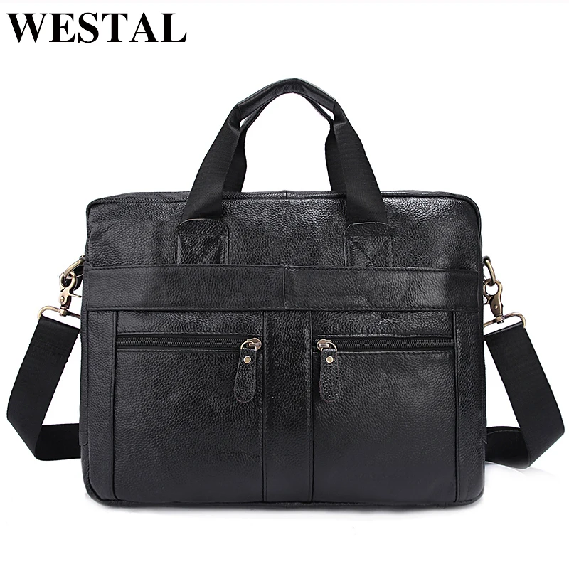 WESTAL мужские сумки кожаная сумка из натуральной кожи для мужчин через плечо