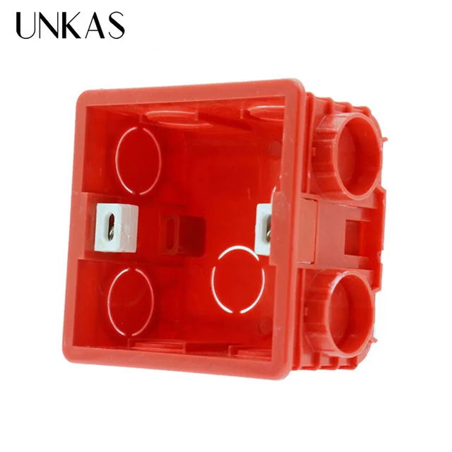 Mount Box-2 UNKAS 86 Тип Alexa Google домашний сенсорный переключатель умный светильник переключатель wifi светильник переключатель приложение беспроводной пульт дистанционного управления стандарт ЕС - Цвет: Mount Box-2