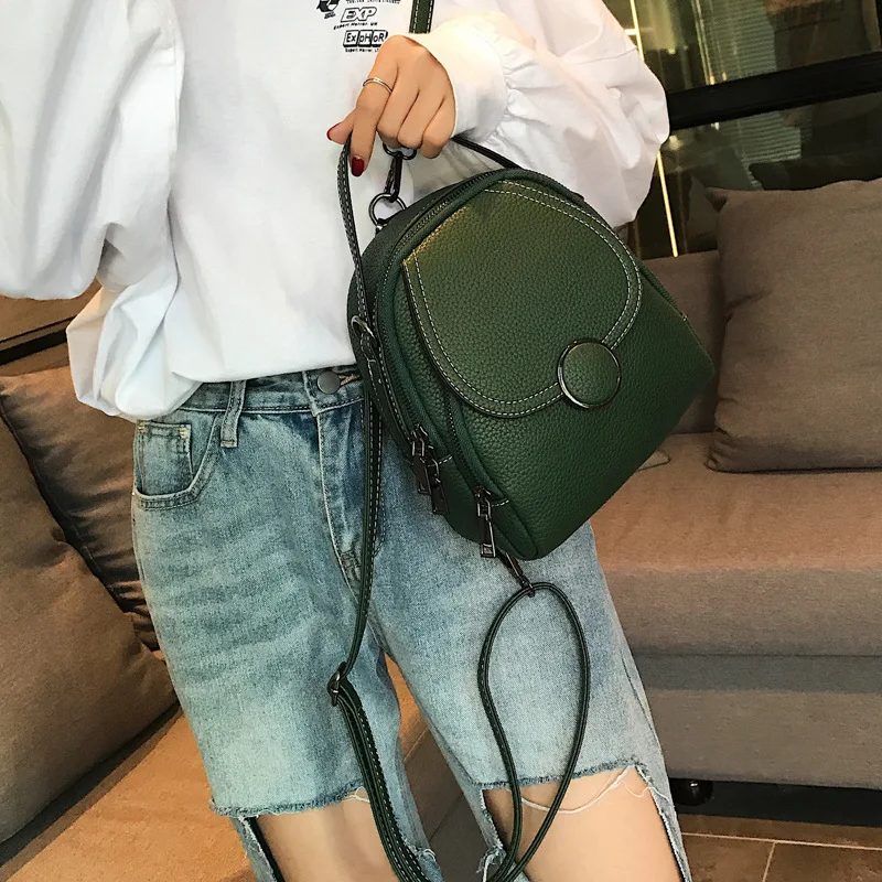 Модный дизайнерский женский рюкзак, маленькая многофункциональная мягкая сумка на плечо для девушек, Дамский кошелек