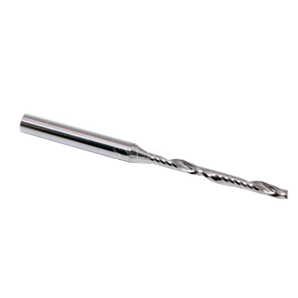 Высокопрочные спиральные фрезы с одной канавкой CED 2 мм CEL 22 упаковка из 10 шт. |