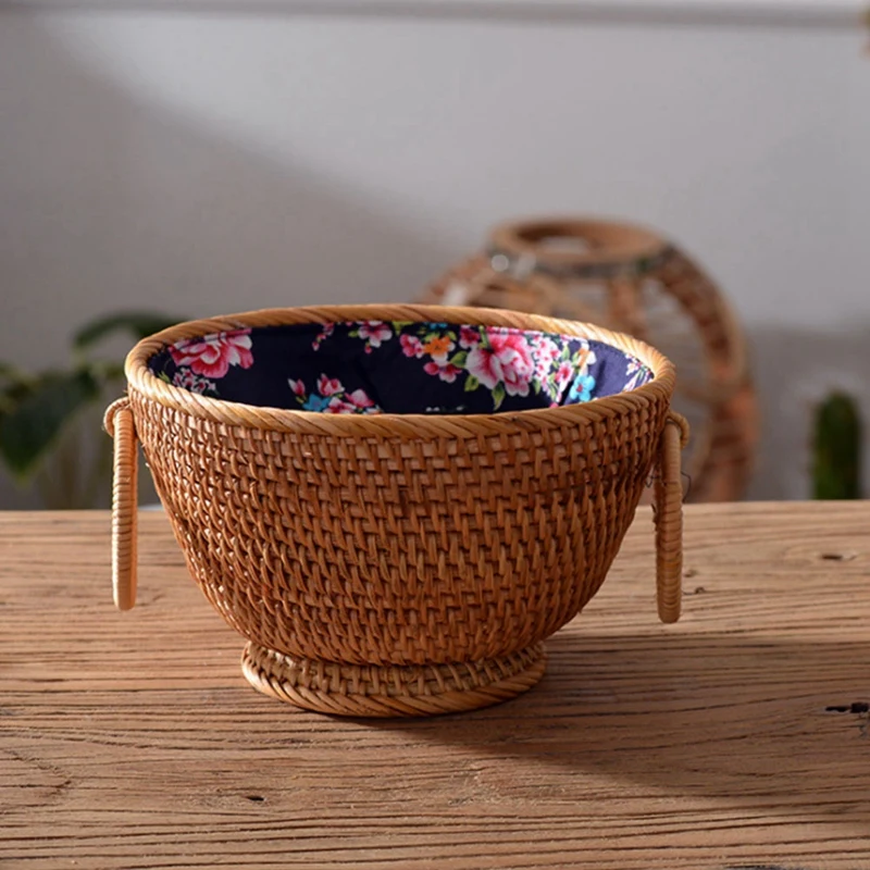 Вьетнамская корзина из ротанга плетеная для закусок и конфет ручной работы