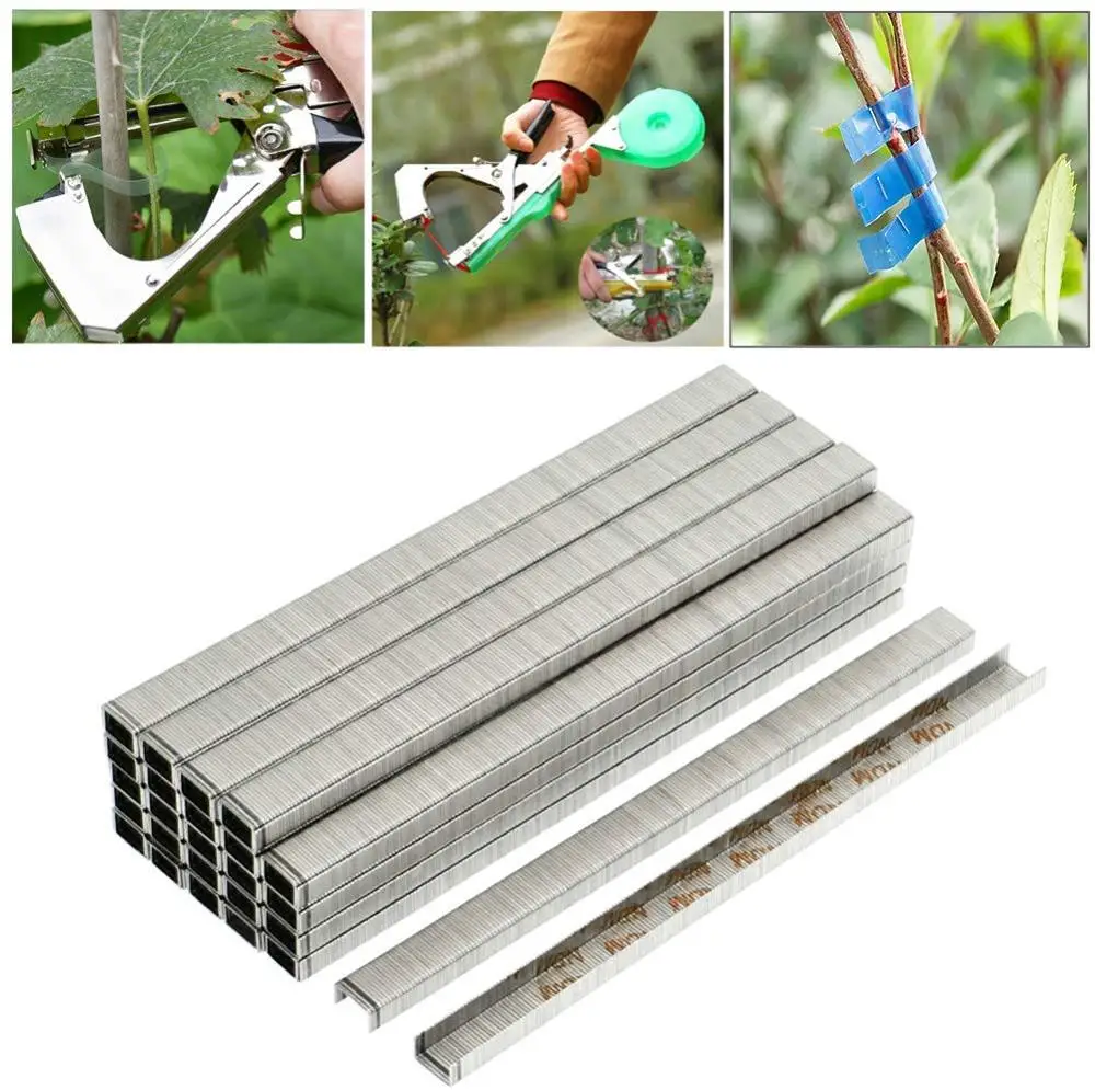 

10000pcs-pack Tapetool Tapener Tying Staple pin Nail Tape Tool fruit tree Secateurs Machine Pack Plant Garden Trunk Connect