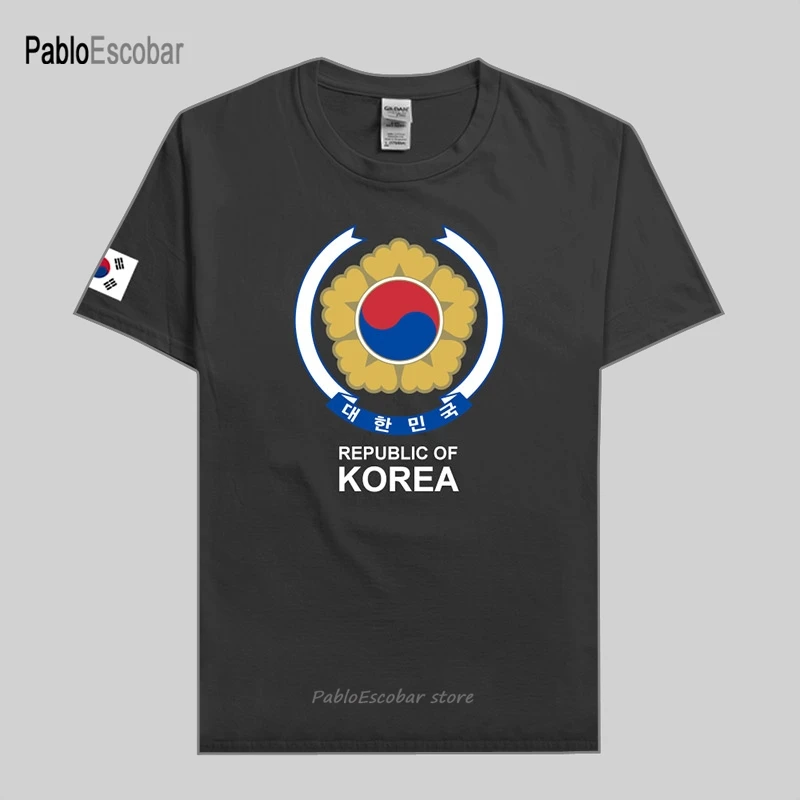 Республика Южная Корея футболка человек KOR Майки футболки нация команда 100%
