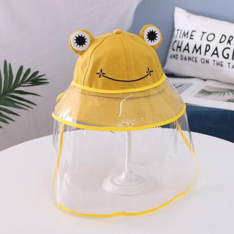 

Children's Anti-fog Frog Hats For Fishing Boy Girl Baby Cute Animal Embroidered Fisherman Hat Detachable Dual-purpose Sun Hat