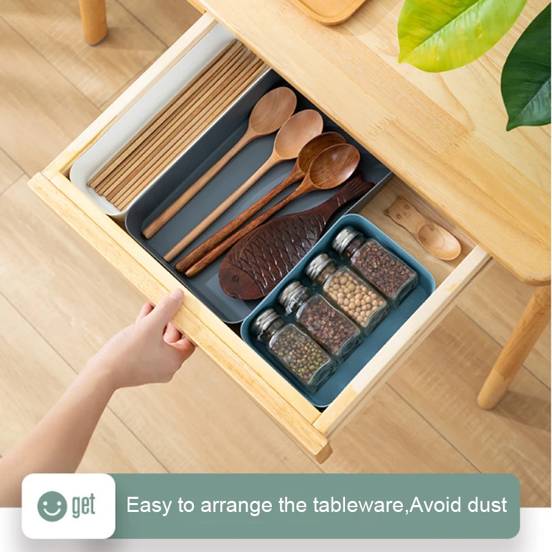 Makeup Organizer Box Plastic Cosmetics Storage Drawers For Tableware Desktop Kitchen | Дом и сад