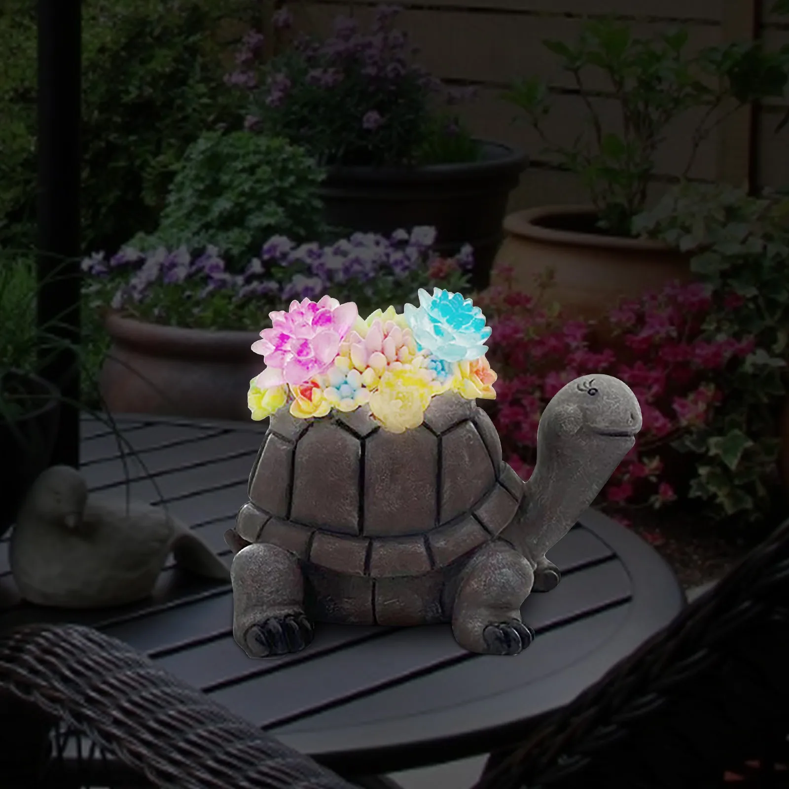 

Outdoor Sculpture LED Solar Sculpture Garden Decoration outdoor Turtle Art Ornaments Garden Accessories dcoration de jardin @40