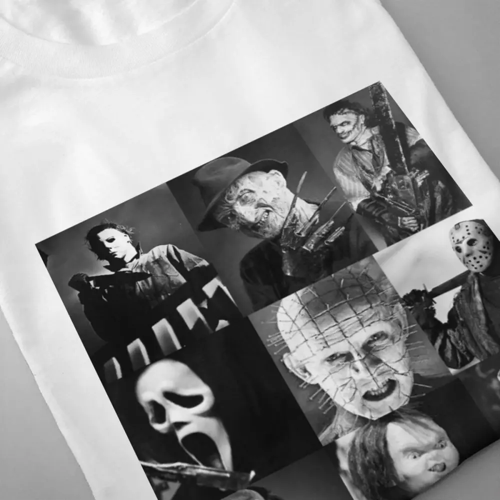 Голливудские пугающие страшные мордочки футболка с круглым вырезом горячая