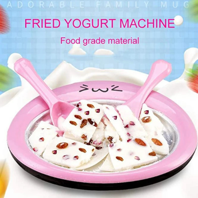 Мини-аппарат для мороженого мультяшный аппарат жарки льда из нержавеющей стали