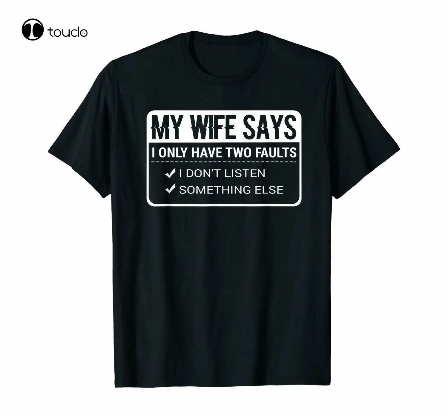 

Funny Shirt My Wife Says Funny Husband Married Gift Unisex Short Sleeve T-Shirt Tee Shirt