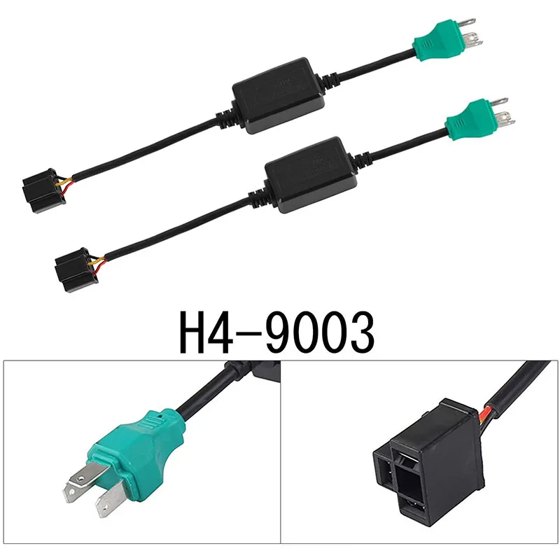 

2pcs H4 LED Headlight Canbus Anti Flicker Error H4 9003 HB2 P43T Bulb Decoder Resistor for Jeep/Dodge/Ford/Toyota/Audi/Honda