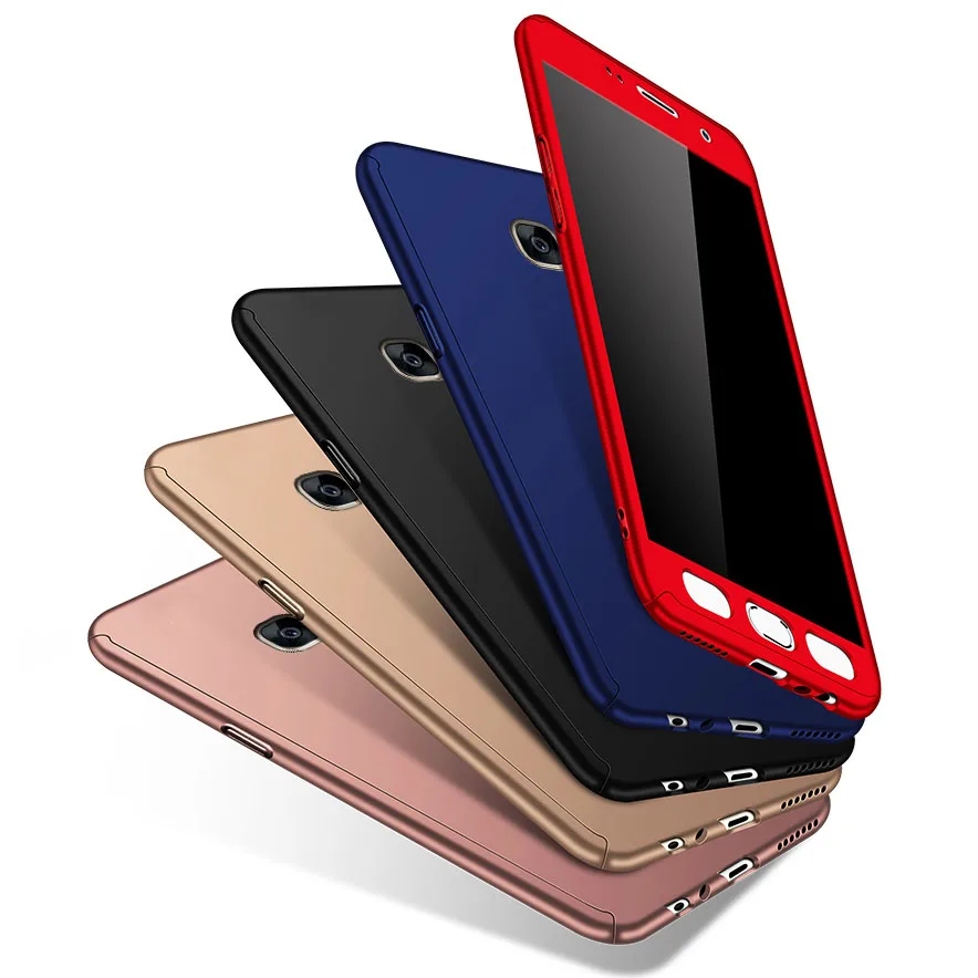 360 Полное покрытие ПК Жесткий Чехол для samsung Galaxy A70 A60 A50 A40 A30 A20 A10 A9 A7 A8 M30 M20 S7 S6 S5 обратите внимание на возраст 3, 4, 5, чехол с Стекло
