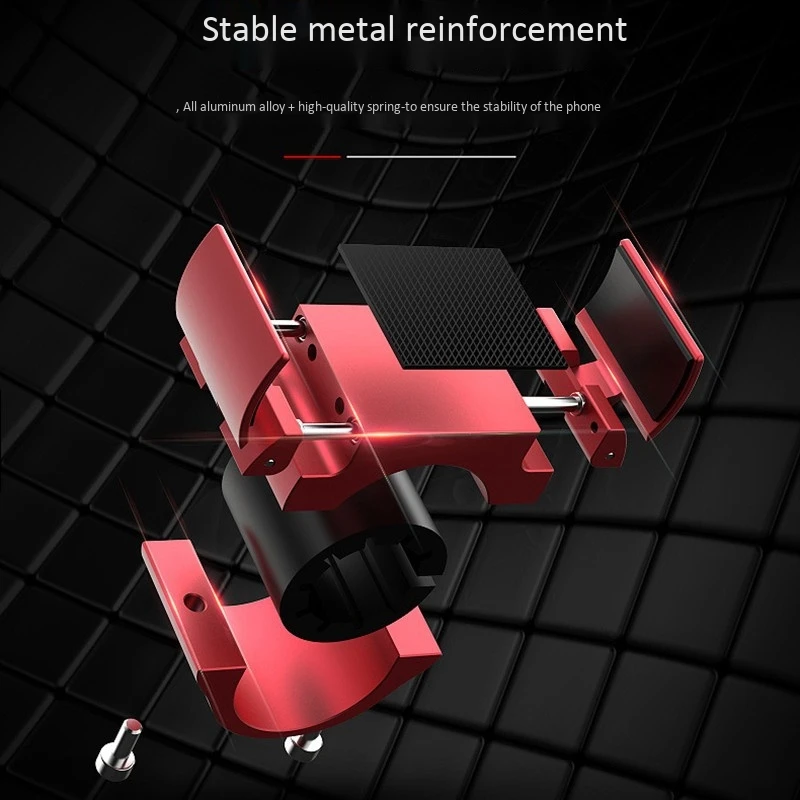 

MEROCA Invisible Aluminum Alloy MTB Mobile Phone Holder Bike Accessories Adjustable Circular Bicycle Phone Holder