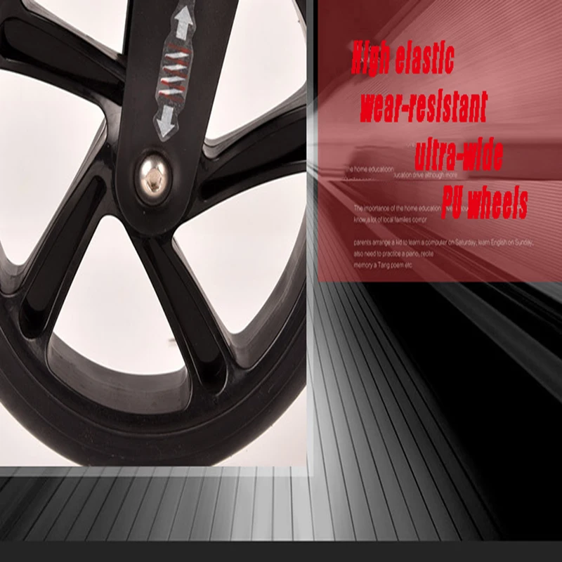 Новый портативный складной самокат с двойным тормозом и регулируемой высотой