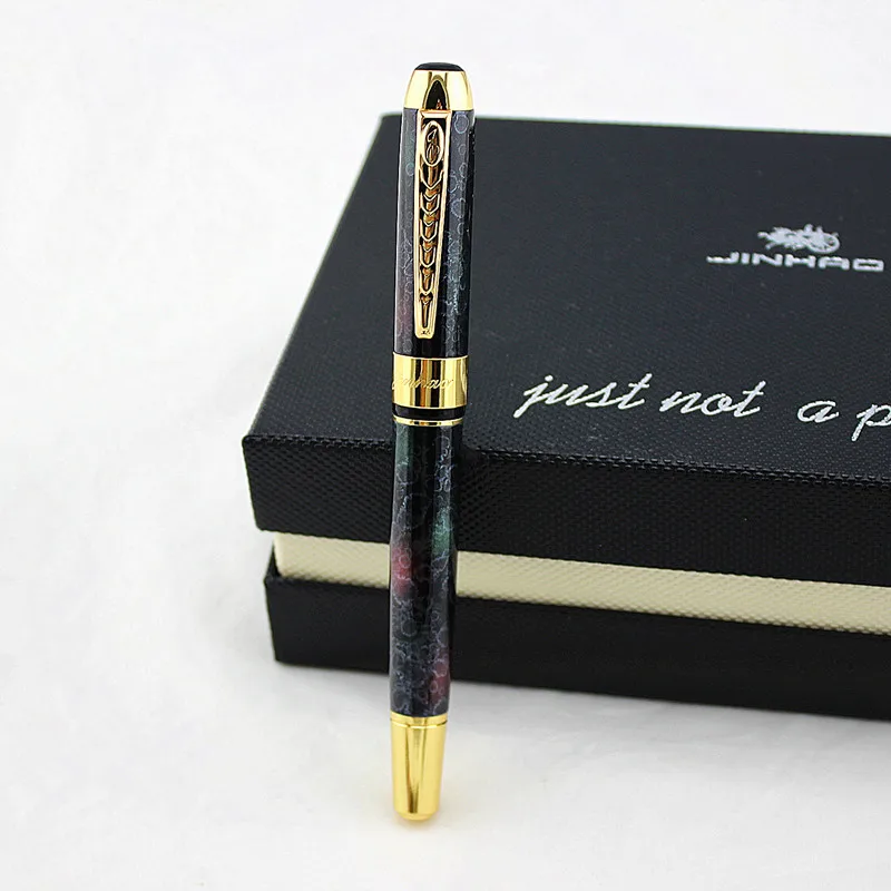 Jinhao 250 Гладкий зажим для шампанского и серебра 0,5 мм/1,0 мм ручка для каллиграфии высококачественная металлическая авторучка ручки для рождественского подарка