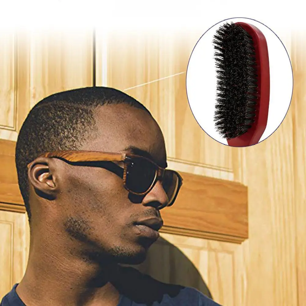 1 шт. расческа для волос с щетиной свиньи борода большой гребень изогнутой формы