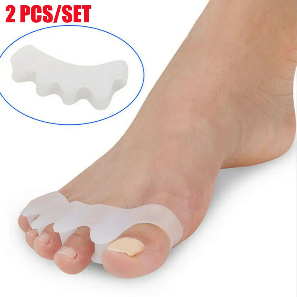 

Ankle Support One Pair Silicone Toe Separator Spreader Correction Pain Relief Hallux Valgus