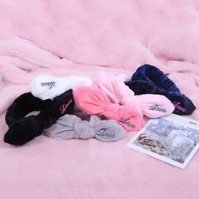 Женская пушистая плюшевая повязка купального костюма с рюшами милая для волос