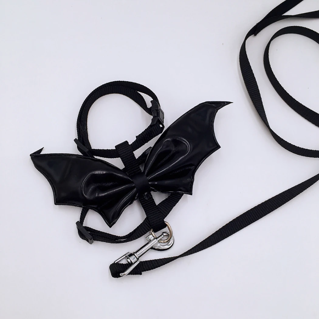Small Dog Harness and Leash Set Bat Wing Pet Cat Vest with for Puppy Dogs Chihuahua Yorkies Halloween | Дом и сад