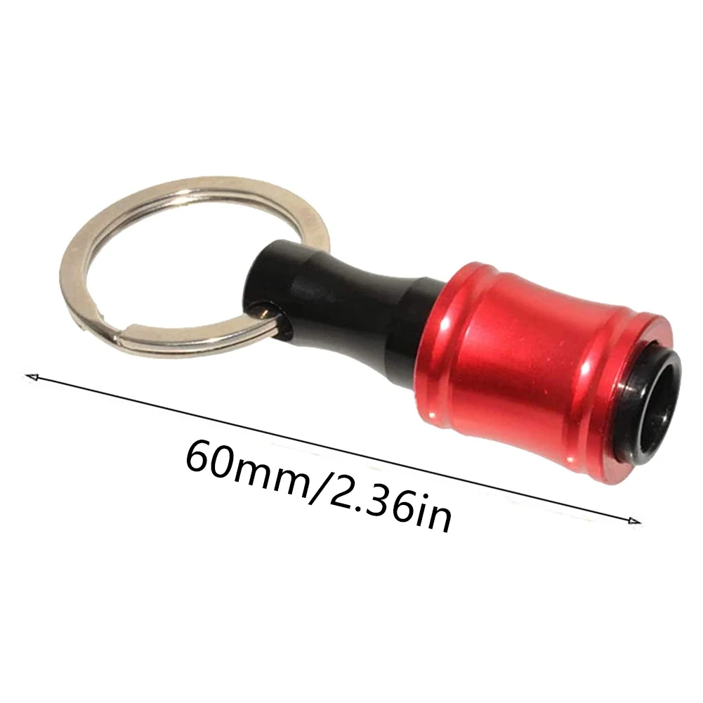 

Screwdriver Bits Holder Aluminum Alloy Extension Bar Drill Screw Adapter Quick Release Easy Change Keychain for Drill Bit 6PCS
