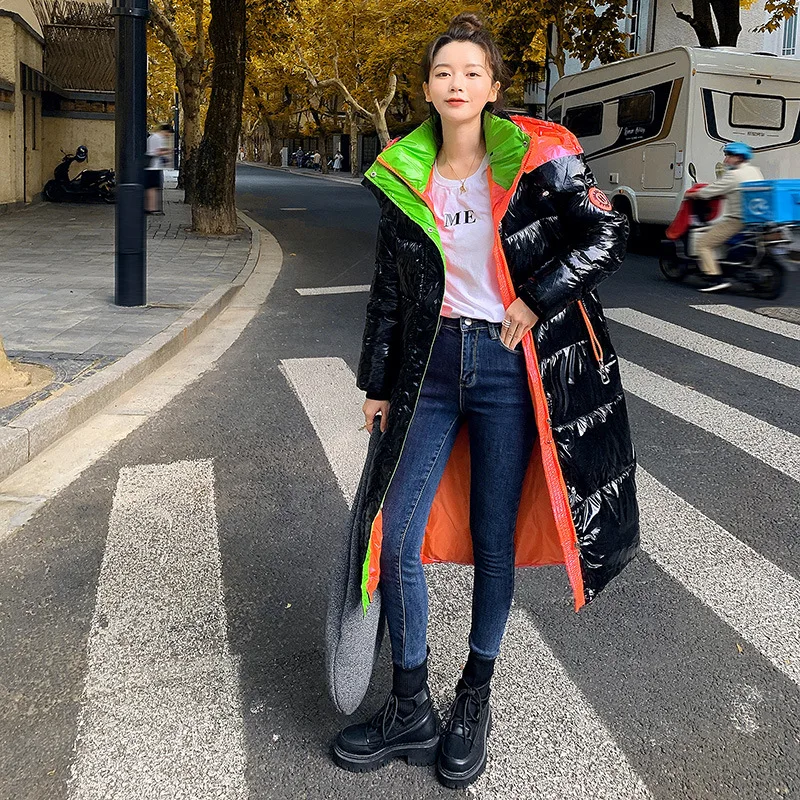 

2021 Autumn Winter Women Jacket Long Hooded Parka Cotton Padded Female High Quality Warm Winter Outwear Coat Women