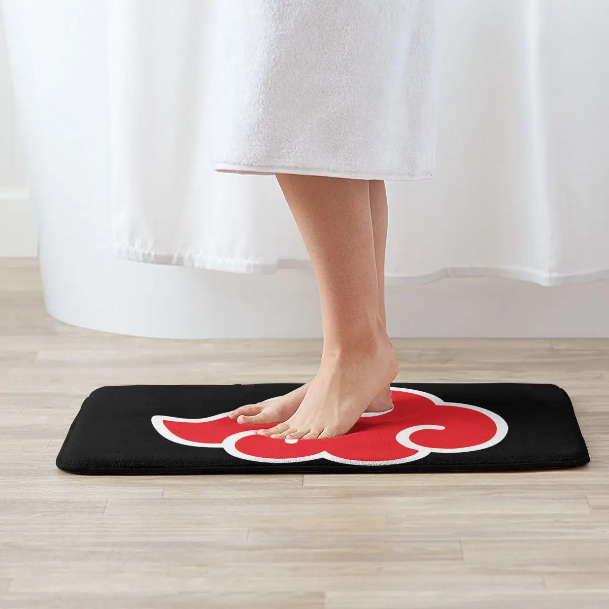 Коврик с красным облаком японский коврик аниме для ног ванной нескользящий входа