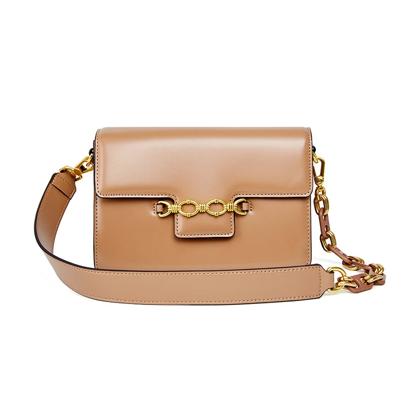 

Роскошная брендовая сумка на плечо с цепочкой, женские сумки из натуральной воловьей кожи, кошелек с двумя ремешками, маленькие сумки-мессе...