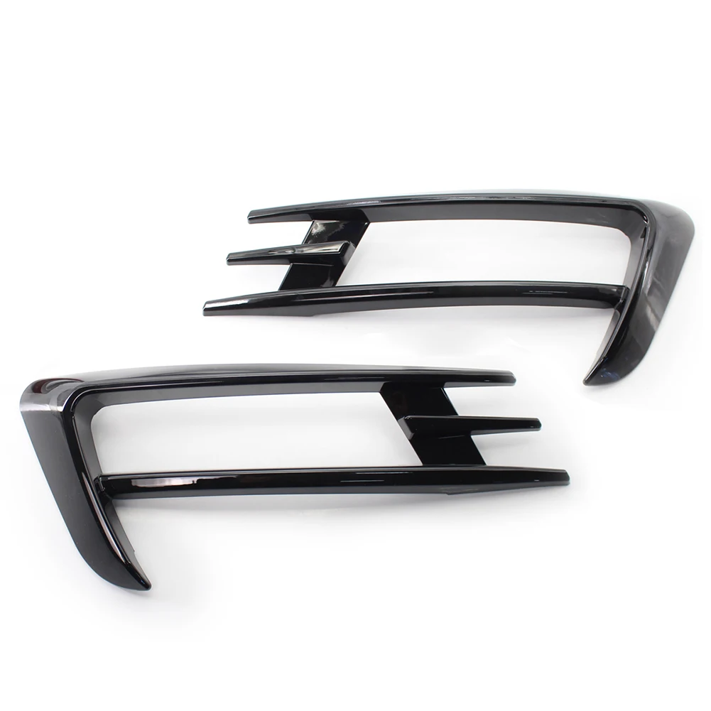 

Front Fog Light Cover Bumper Grill Grille Trim Gloss Black Unique Parts Portable Car Ornaments for VW Golf 2014-2017