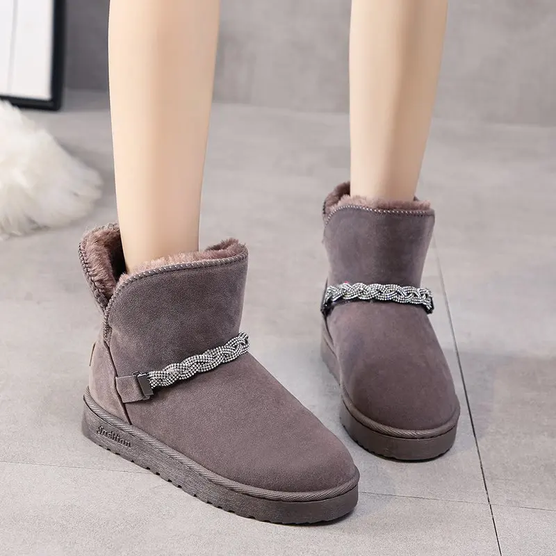 

2021 Winter Boots Women Shoes New Waterproof Snow Boots Winter Shoes Woman Casual Lightweight Warm Plush Non-slip Shoes