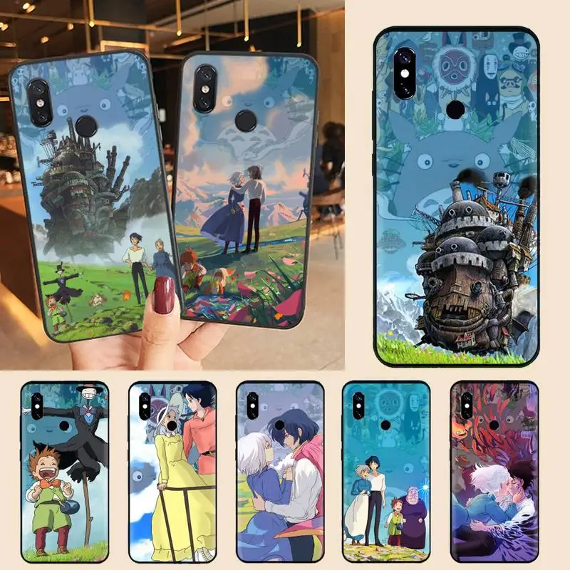 

Anime Howl's Moving Castle Phone Case For Xiaomi Redmi note 7 8 9 t max3 s 10 pro lite Luxury brand shell funda coque