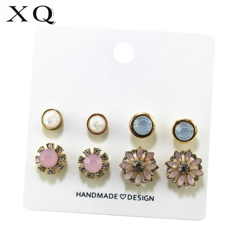 XQ4 пара/Набор белого цвета Искусственный акриловый жемчуг цветок Модные женские