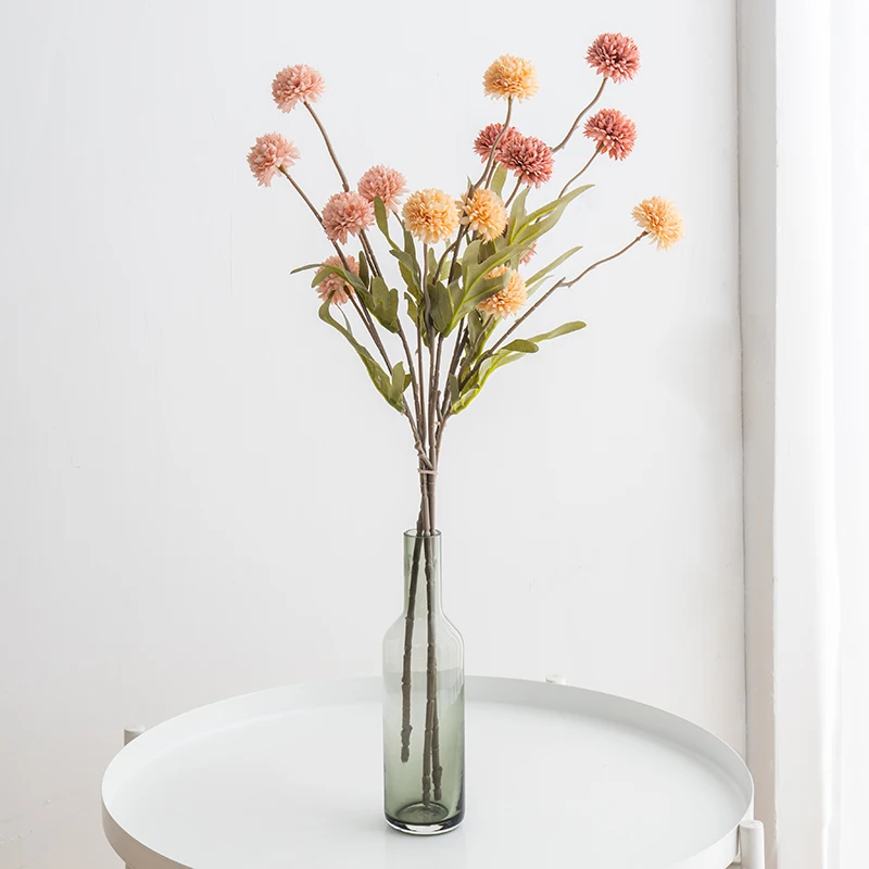 2pcs 50cm Artificial Dandelion Flowers High Quality Living Room Home Arrange Wedding Decor Bouquet for Table Wall Material Plant |